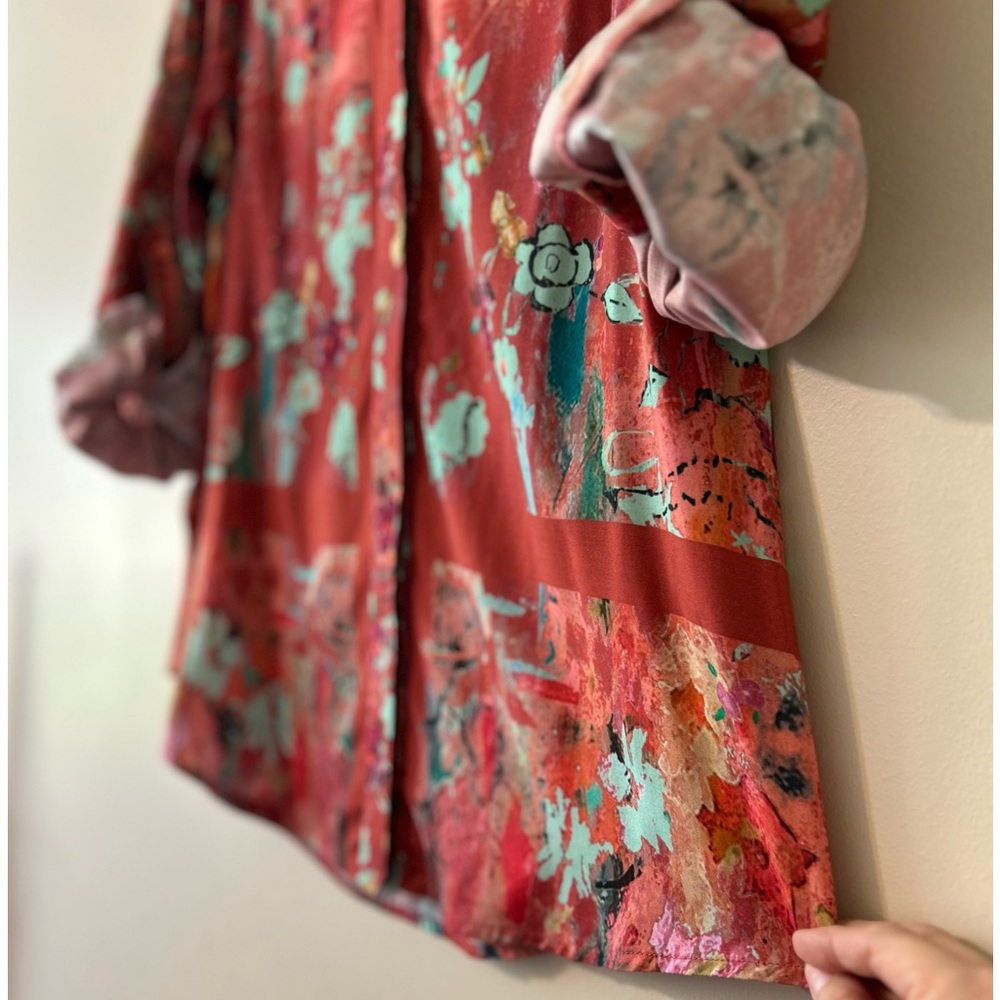 Tolani Collection Large Adele Modal Button Up Shi… - image 7